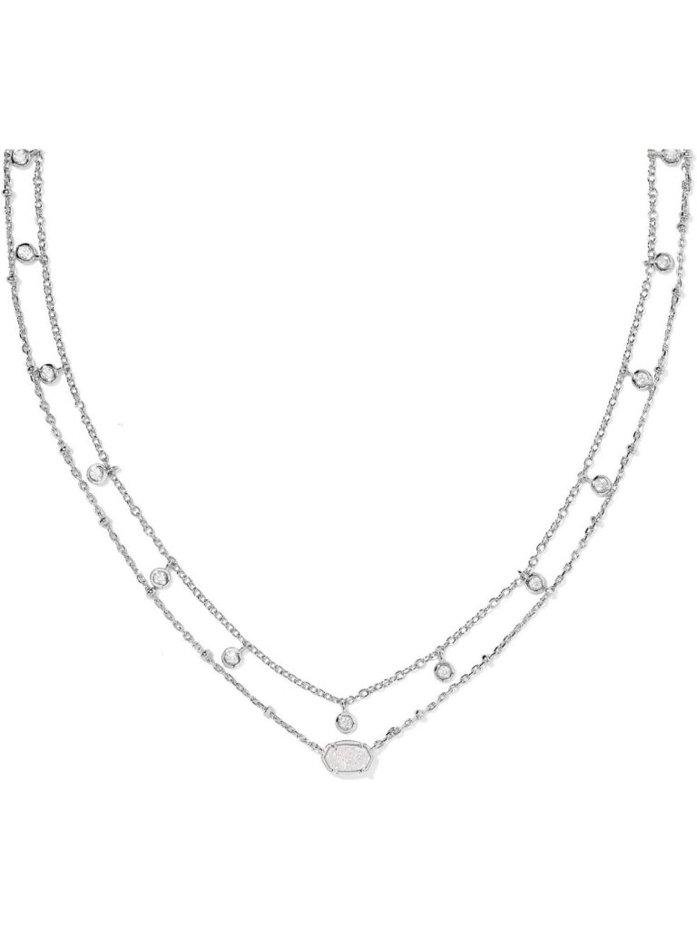 Multi Strand Crystal Necklace for Women - Elegant Fashion Jewelry Accessory